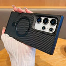 Case Samsung com Acabamento em Carbono e Carregamento MagSafe